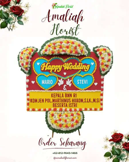 Papan Bunga Pernikahan Idi Timur